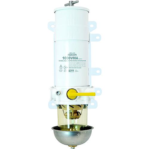 Racor 1000Vma10 Marine Turbine Fuel Filter/Water Separator W/Metal Shield, 10 Micron - 1000Vma10 - 62-1000Vma10F1