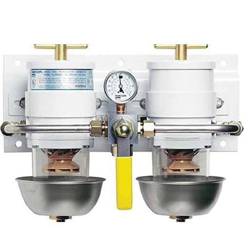 Racor 75500Max2 Turbine Series Dual Fuel Filter W/ Rotary Valve, 2 Microns - 75500Max2 - 62-75500Max2F1