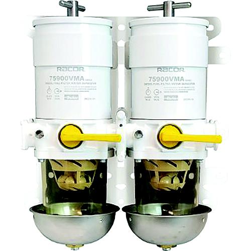 Racor 75900Vma10 Turbine Series Dual Fuel Filter W/ Rotary Valve, 10 Microns - 75900Vma10 - 62-75900Vma10F1