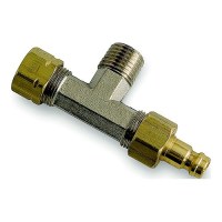 Dometic Hf5520 Hydraulic Fitting Horizontal Bleeder Tees - Aluminum / Brass - 3/8