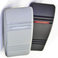 Sierra Contura Iii Black & Gray Illuminated Waterproof Dpdt 7 Blade Terminal Rocker Switch - Rk19810Tp - 11-Rk19810Tpf1