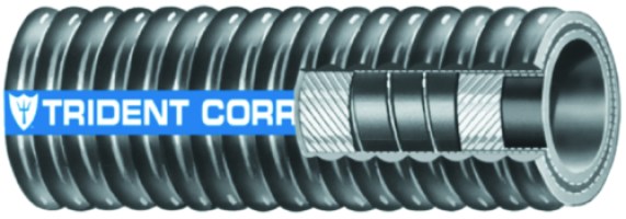 Trident 2522384 Flex Corrugated Hardwall Exhaust Hose, 2-3/8 X 12.5' - 252-2384 - 606-2522384F1