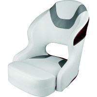 Wise Baja Series Bucket Seat, Brite White / Grey / Dark Red - 3314-1774 - 144-33141774F1