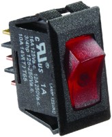 Switch-Ill Rockr 125V Blk W-Rd - S245 - 350-S245F1
