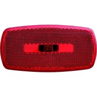 Optronics Surface Mount Marker/ Clearance Lights W/Reflex, White Base, Red Lens - Mc32Rbp - 158-Mc32Rbpf1