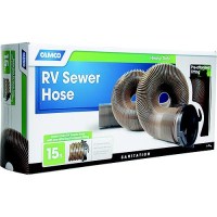 Camco 39691 Heavy Duty Rv Sewer Hose With Pre-Attached Fitting 15' - 39691 - 17-39691F1