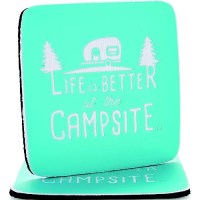 Camco 53230 Neoprene Coaster Life Is Better 2 Pack - 53230 - 17-53230F1