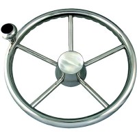 Schmitt 5 Spoke Finger Grip Stainless Destroyer Wheel W/Knob, 13-1/2