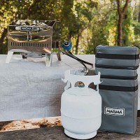 Magma Fp10200 Beach Fire 5Lb, 1.2-Gals Refillable Propane Tank Kit, 9