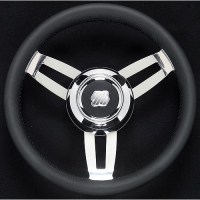 Morosini Steering Wheels, Black Poly W/Chrome Hub - Morosini U/Ch/B - 216-Morosiniuchbf1