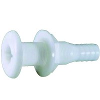 Attwood Thru Hull Connector For Hose, White - 5/8