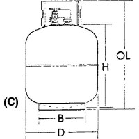 Manchester Tank 10504Tc5 20 Lb. Steel Dot Propane Cylinder - 10504Tc.5 - 268-10504Tc5 Superseded By: 268-10504Th2F1
