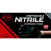 Westchester B21051L Disposable Nitrile Gloves, Large, Black, 100/Pk - B21051-L - 280-B21051Lf1