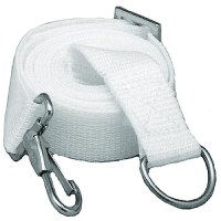Taylor 2000 Adjustable Tie-Down Strap 6' Long With Stainless Steel Ring On One End And Snap On Other - White, 2/Pk - 2000 - 32-2000F1