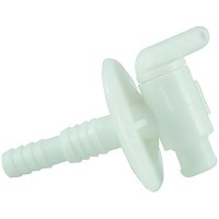 Jr Products 03182 Dual Barbed Drain Cock, White - 3182 - 342-03182F1