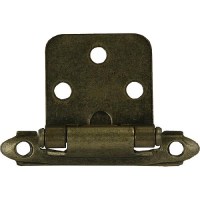 Jr Products Self-Closing Flush Mount Hinge, Antique Brass - 70585 - 342-70585F1