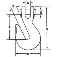 High Test Chain Clevis Grab Hook - 237109 - 343-237109F1