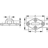 Stainless Diamond Eye Plate-3 - 88622 - 354-088622F1