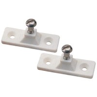 Side Mount Deck Hinge, 2-Hole, White, Pair - 273251-1 - 354-2732511F1