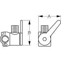 Rail Mount Antenna Bracket - 327148-1 - 354-3271481F1