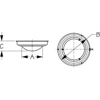 Seadog 4002001 Stainless Steel Dome Light, 12V With On/Off Switch, 6-3/4