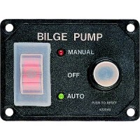 Sea-Dog 4230461 Splash Guard Bilge Pump Panel With Circuit Breaker - 423046-1 - 354-4230461F1
