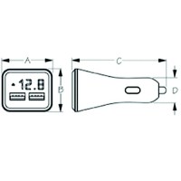 Seadog 4265131 Double Usb Power Plug W/Voltage & Amp Meter - 426513-1 - 354-4265131F1