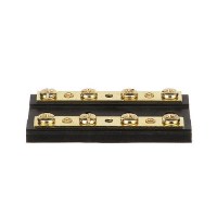 Seachoice Terminal Block, 4-Gang, Plastic Base With Brass Hardware - 13501 - 50-13501F1