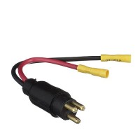 Seachoice Trolling Motor Plug, Straight, Male, Motor Side, 6 In. Lead Wires - 13751 - 50-13751F1