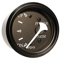 Seachoice 15581 Gauge, Black Bezel / Black Face, Trim (Volvo-Penta, Mercury, Yamaha) - 50-15581 - 50-15581F1