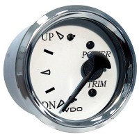 Seachoice 15611 Gauge, Chrome Bezel / White Face, Trim (Volvo-Penta, Mercury, Yamaha) - 50-15611 - 50-15611F1