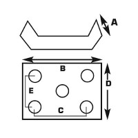 Seachoice 50-55161 Heavy-Duty Axle U-Bolt Plate - 55161 - 50-55161F1