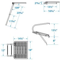 Seachoice Universal Swim Platform With Under Mount Telescoping Ladder - 71201 - 50-71201F1