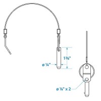 Seachoice Tethered Stainless Steel Quick Disconnect Release Pins, 1/4 In. - 75961 - 50-75961F1