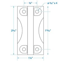 Seachoice Replacement Hinges For Igloo Coolers 28 To 162 Qt (2 Per Pack) - 76901 - 50-76901F1