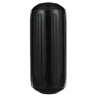 Seachoice 79141 Center Hole Ribbed Fender, Black, 6