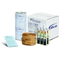 Dicor Rubber Roof Installation Component Kit, Dove (Bright White) - 401Ck-D - 533-401Ckdf1