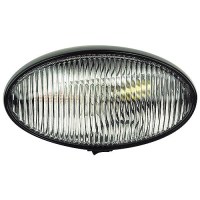 Fultyme Rv Oval Porch/Utility Light W/Switch, Clear/ Black Housing - 590-1125 - 590-1125F1