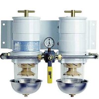 Racor 75500Max30 Turbine Series Dual Fuel Filter W/ Rotary Valve, 30 Microns - 75500Max30 - 62-75500Max30F1