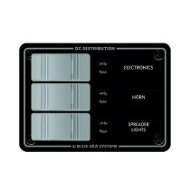 Blue Sea Systems 8054 Contura Water Resistant 12V Dc 3 Position Panel, Gray - 8054-Bss - 661-8054F1