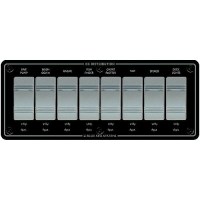 Blue Sea Systems 8261 Contura Water Resistant 12V Dc 8 Position Panel, Gray - 8261-Bss - 661-8261F1