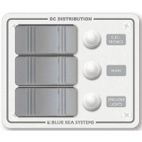 Blue Sea Systems Contura Water Resistant 12V Dc 3 Position Circuit Breaker Panel - 8274-Bss - 661-8274F1