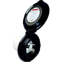 Park Power 304Elbrvblk Power Inlet, 30A Black Contoured - 304El-Brv.Blk - 679-304Elbrvblkf1