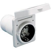Park Power 6353Elrv Power Inlet, 50A White W/Ss Trim - 6353Elrv - 679-6353Elrvf1