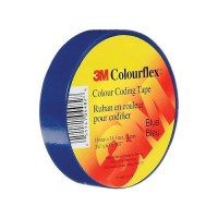 3M Colourflex™ Coloured Vinyl Electrical Tape, 18Mm X 18.3M, Blue, 40/Case - 7100169429 - 71-66110F1