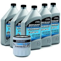 Quicksilver 8M0182225 Sterndrive & Inboard V-6 Oil Change Kit, 5-Liter - 8M0182225 - 710-8M0182225F1