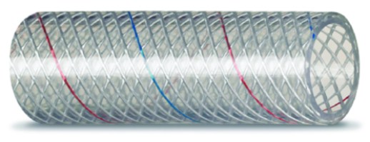 Seachoice 23544 Clear Reinforced Pvc Tubing W/Red & Blue Tracer - 162 Series1/2