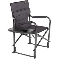 Lippert 2021123280 Scout Folding Chair W/Side Table, Dark Grey - 2021123280 - 804-2021123280F1