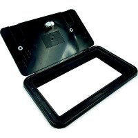 B&B Molders 94317 Multi-Purpose Hatch W/2 Vermin Doors, Black - 94317 - 865-94317F1