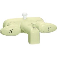 Valterra Pf223161 Catalina Two Handle Rv Tub Diverter Faucet, Biscuit W/Biscuit Handles - Pf223161 - 800-Pf223161F1